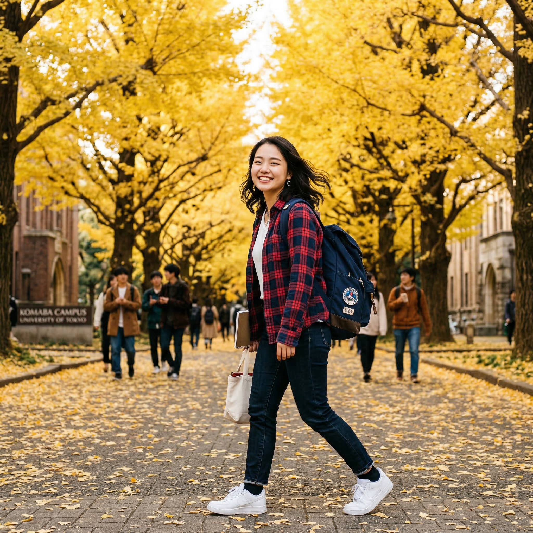 大学キャンパス 秋の紅葉